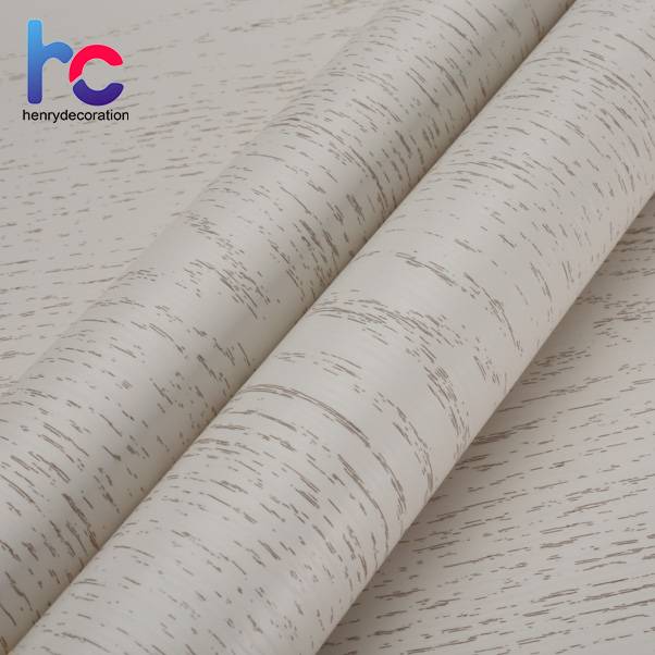 PVC Wood Grain Heat Transfer Lamination Shrink PVC Film For Furniture PVC Membrane Border Foil For MDF