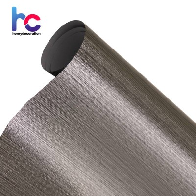 Henry Decoration Excellent Texture Brushed Embossed Pet Metalized Decorative Films For Gift Box Packing Metalized Pvc Film