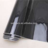 3 Layers High Glossy Black Vinyl Wrap Bubble Free For Car Wrapping